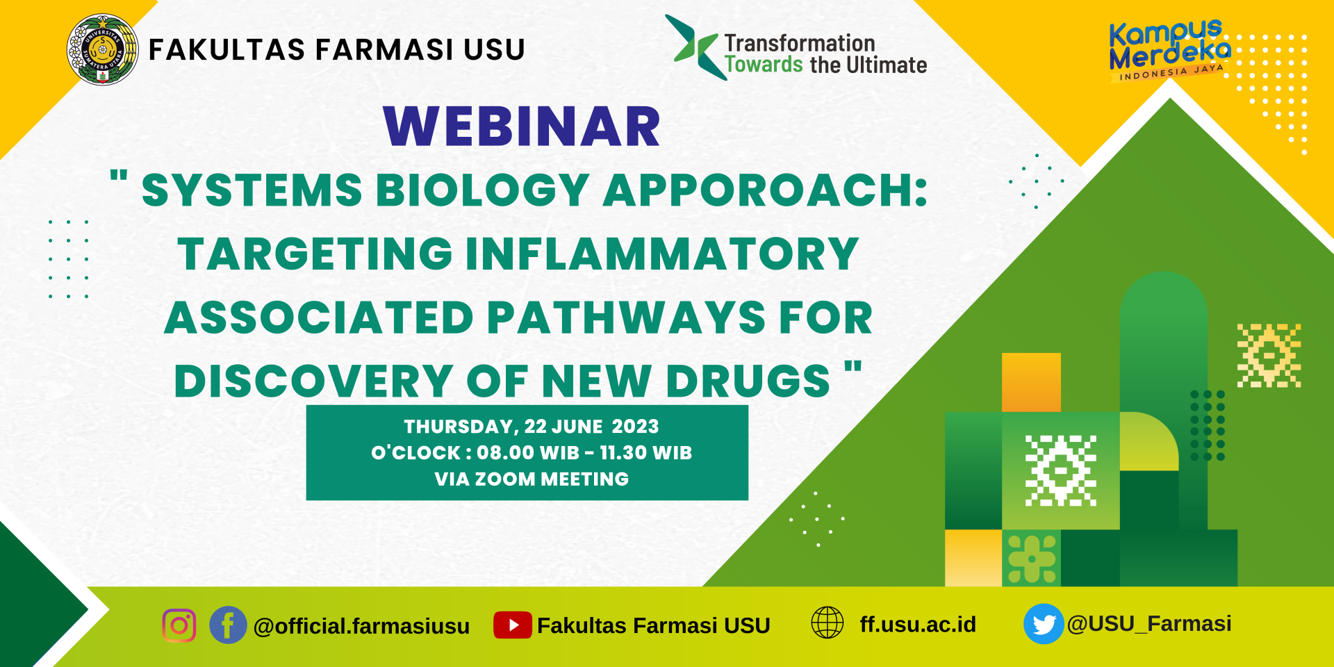Webinar "Systems Biology Approach : Targeting Inflammatory Associated Pathways for Discovery of New Drugs"