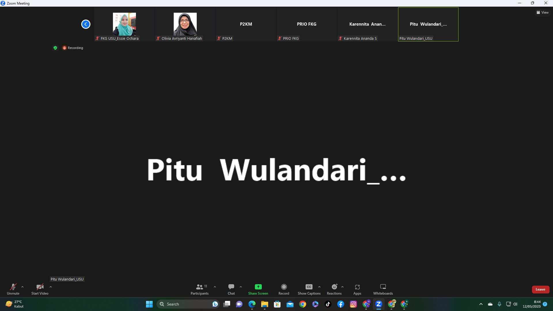 Pelaksanaan Online Course dalam Rangkaian Kegiatan International Summer Course Fakultas Kedokteran Gigi USU 2023