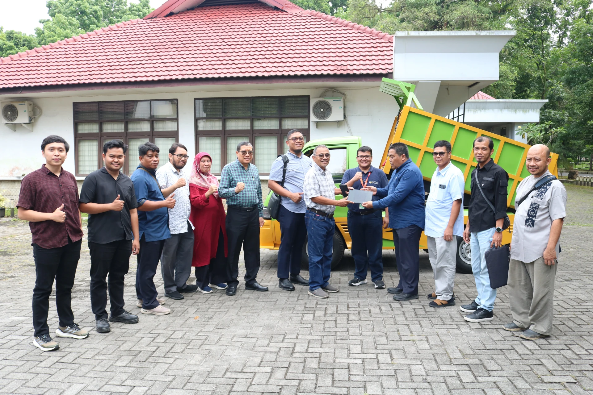 Handover of Smart Electric Garbage Truck by FT USU Team to Research Institution