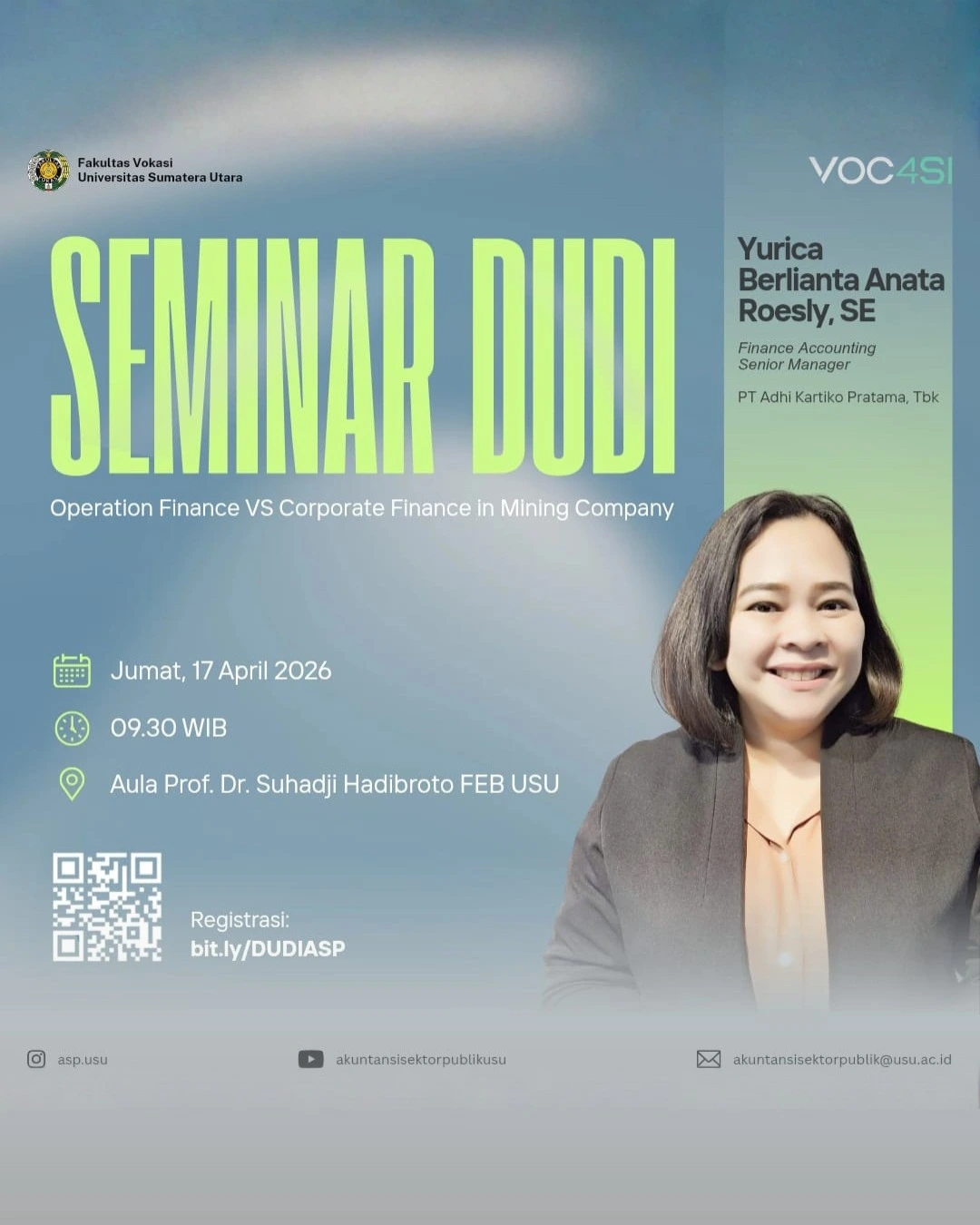 Seminar DUDI Program Studi Akuntansi Sektor Publik 2026: Operation Finance VS Corporate Finance