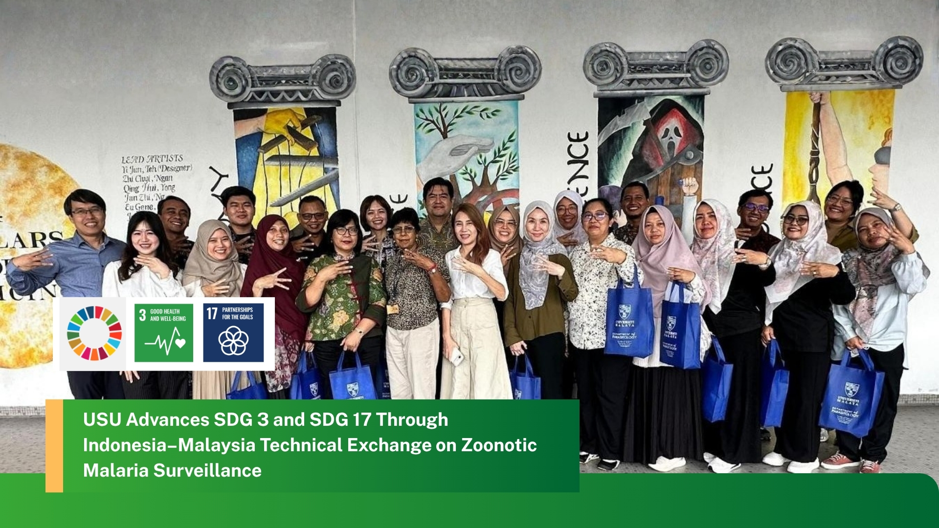 USU Advances SDG 3 and SDG 17 Through Indonesia–Malaysia Technical Exchange on Zoonotic Malaria Surveillance