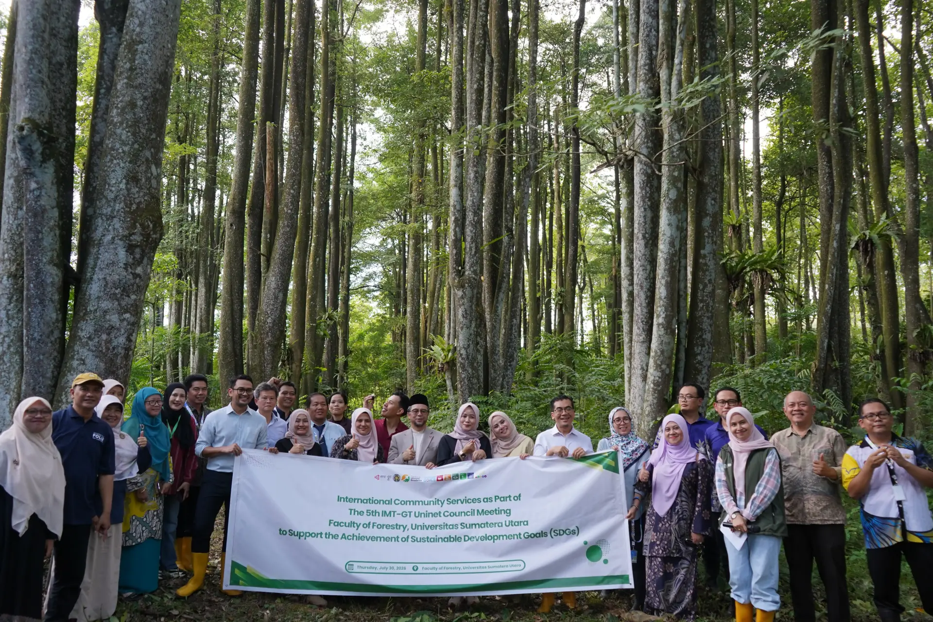 Delegasi IMT-GT UNINET Kunjungi Fakultas Kehutanan USU, Perkuat Kolaborasi Internasional dan Kagumi Arboretum USU
