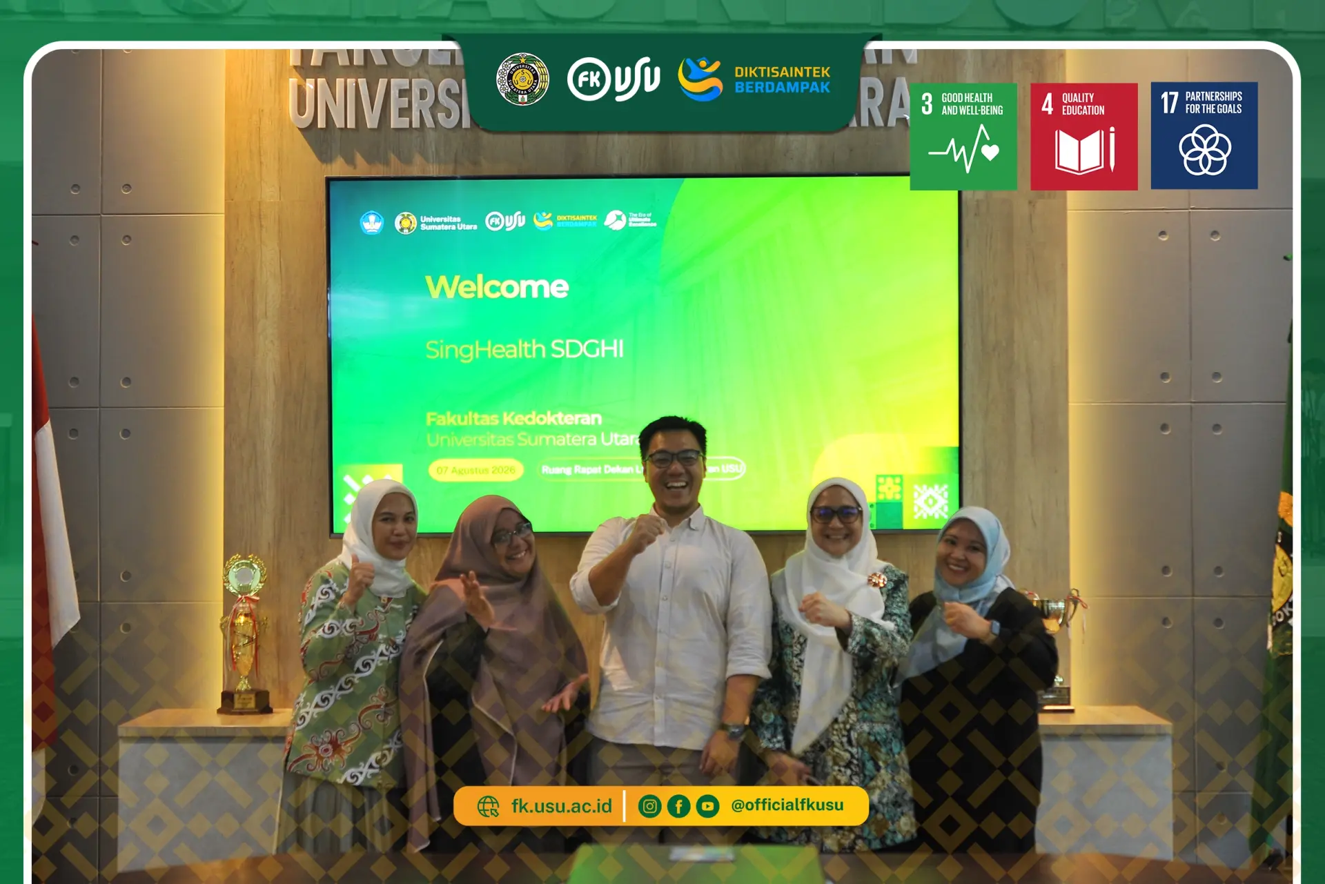 Perkuat Jejaring Riset Global, FK USU Jajaki Kolaborasi dengan SingHealth Duke-NUS