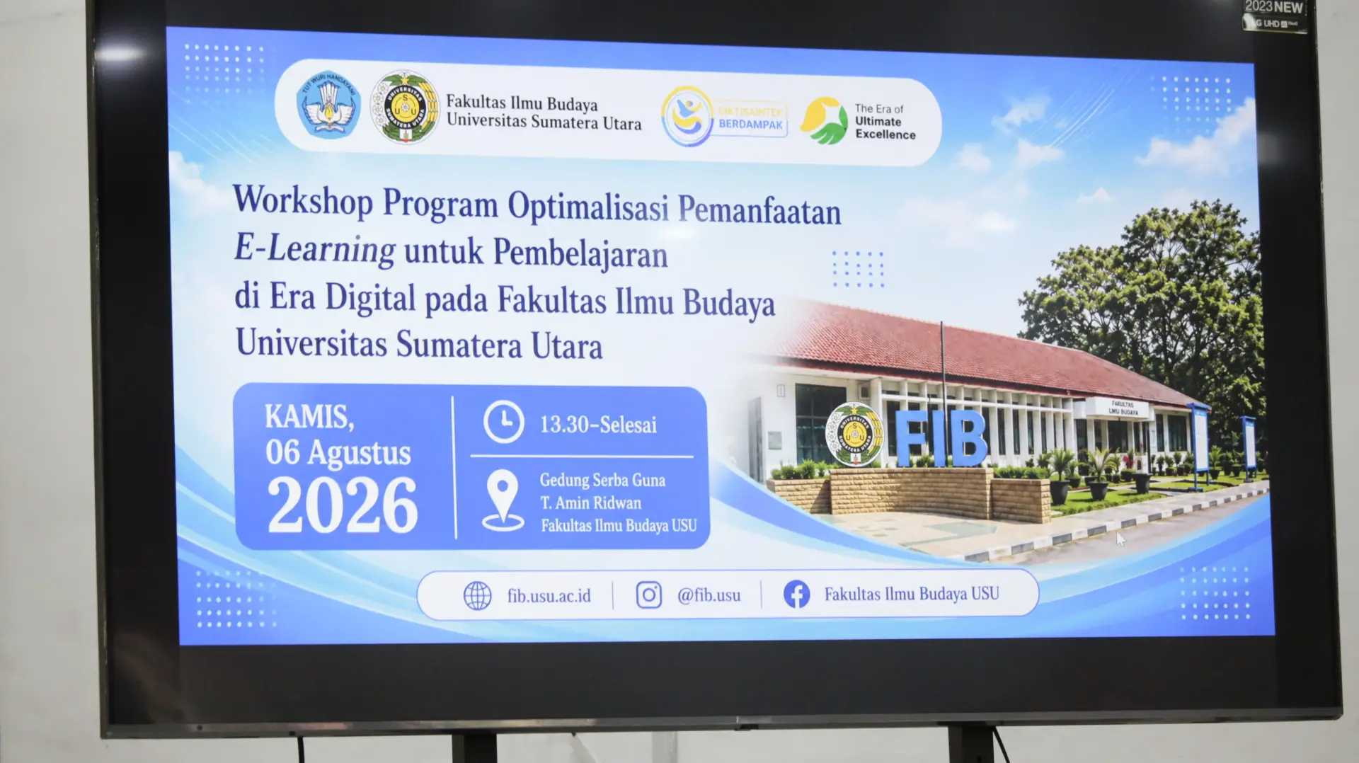 FIB USU Gelar Workshop Optimalisasi Pemanfaatan E-Learning untuk Mendukung Pembelajaran di Era Digital