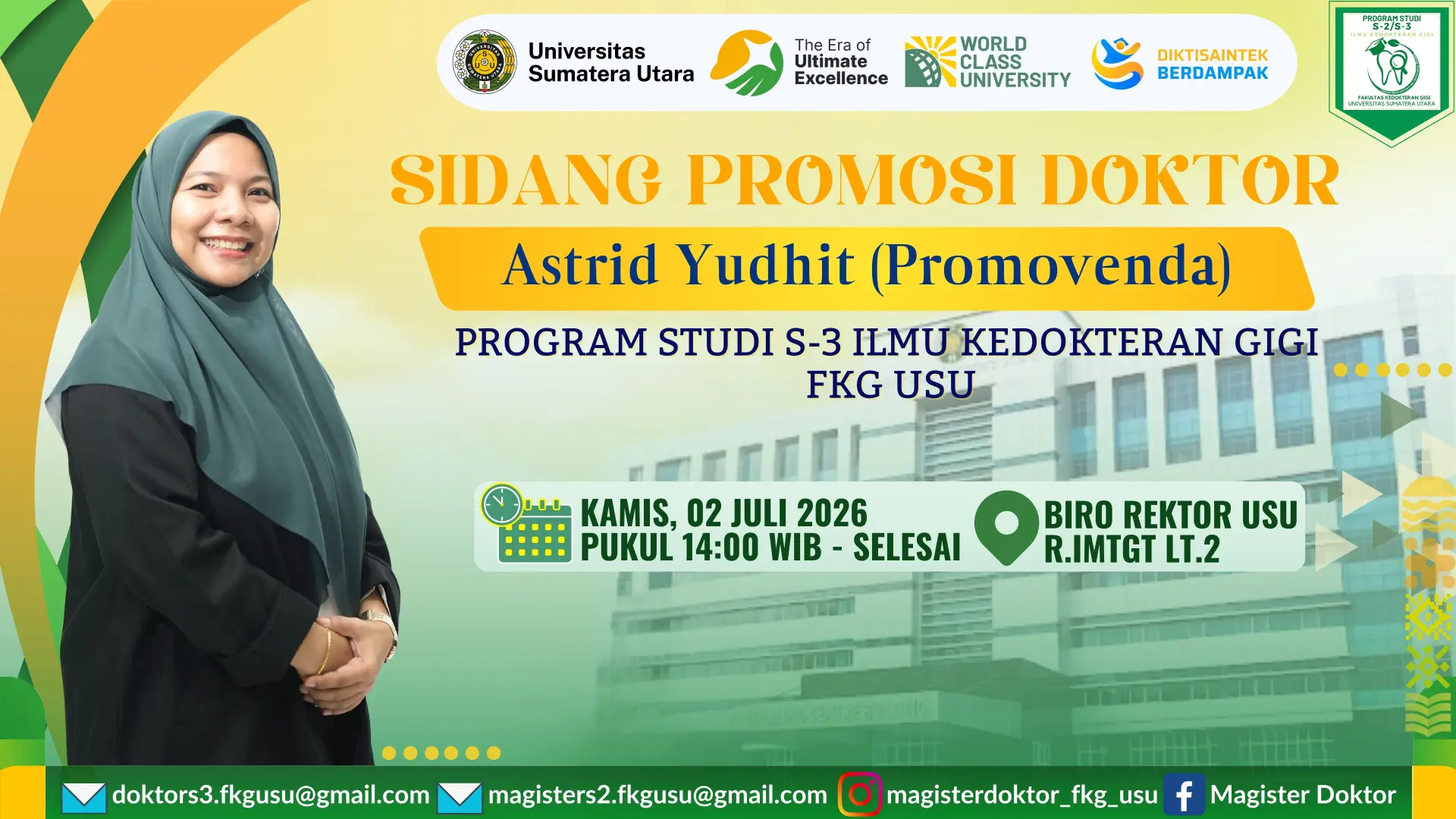 SIDANG PROMOSI DOKTOR a.n  Astrid Yudhit