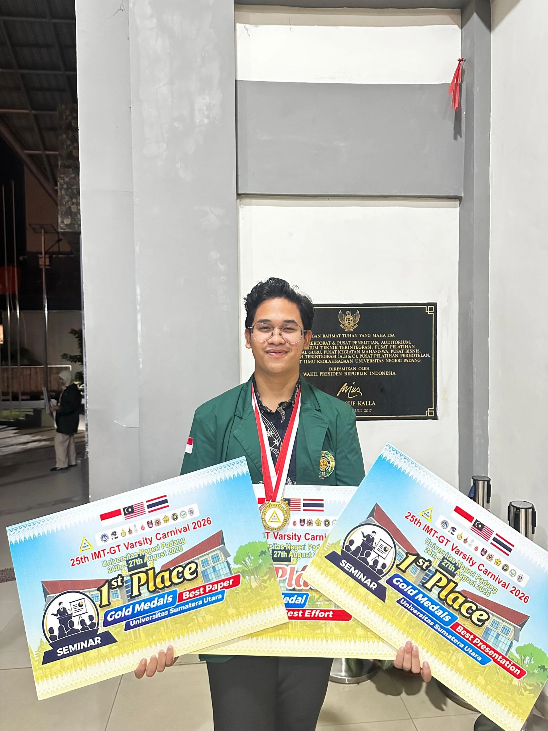 Mahasiswa FP USU Bawa Pulang Dua Medali Emas di Ajang 25th IMT-GT Varsity Carnival 2026