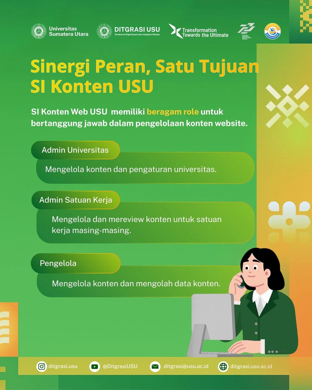 Sinergi Peran, Satu Tujuan SI Konten USU