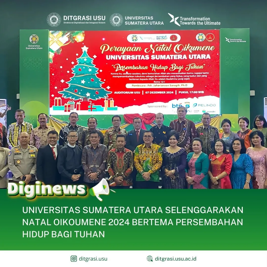Universitas Sumatera Utara Holds 2024 Ecumenical Christmas Celebration