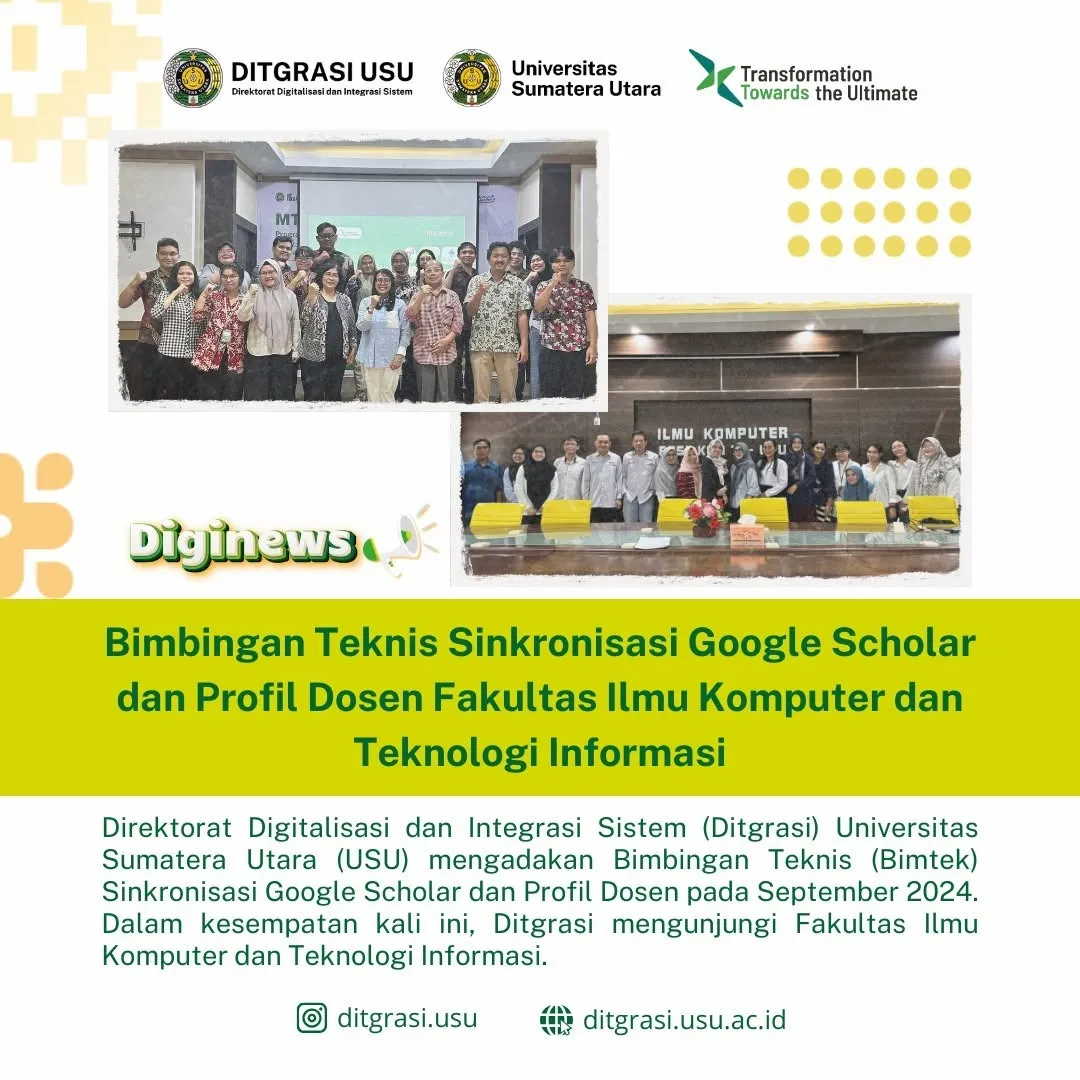 USU Gelar Bimtek Sinkronisasi Google Scholar untuk Tingkatkan Visibilitas Internasional