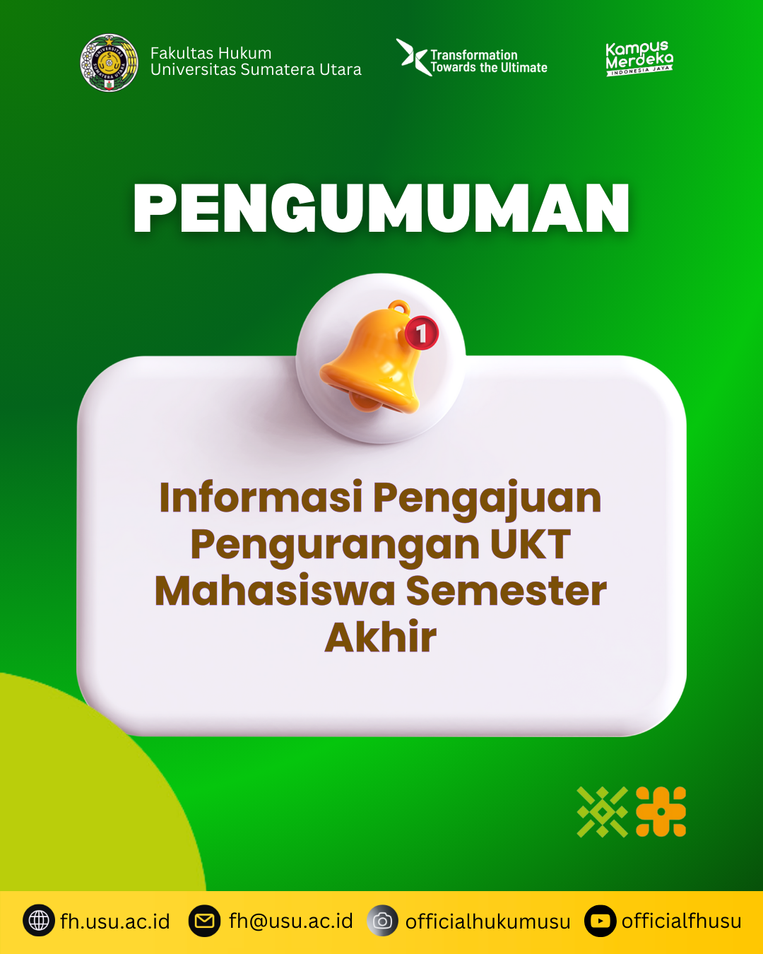 Information on Final Semester Students' Tuition Fee Reduction Application
