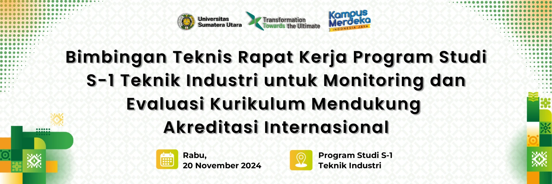 Work Meeting of USU Industrial Engineering: Discussion of Curriculum Monitoring & Evaluation