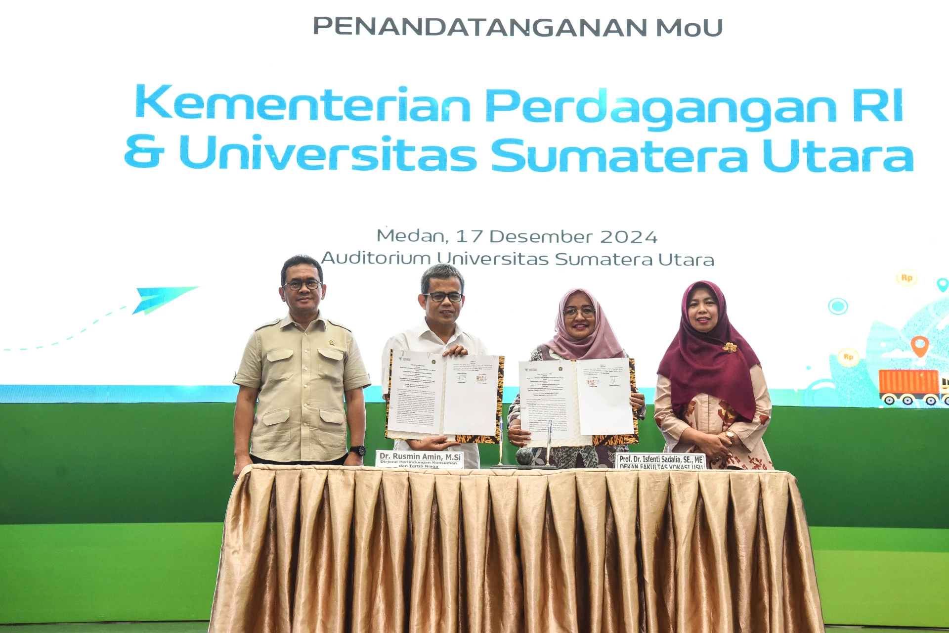 Signing of Cooperation Agreement Between USU Vocational Faculty and the Indonesian Ministry of Trade & Public Lecture on Indonesia’s Trade Policy