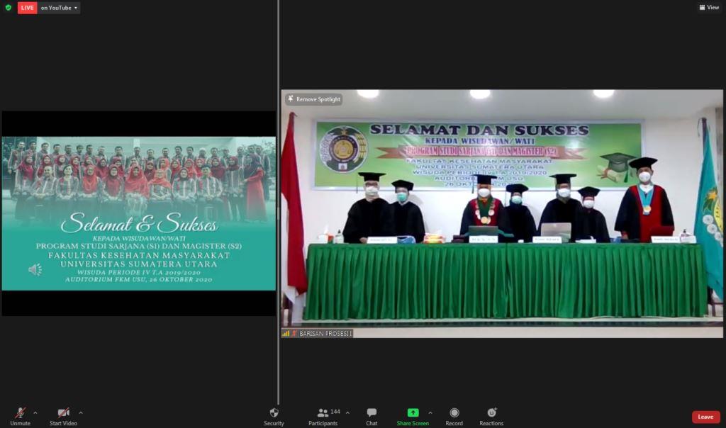 Graduation Ceremony for FKM USU Graduates, Period IV, Academic Year 2019/2020