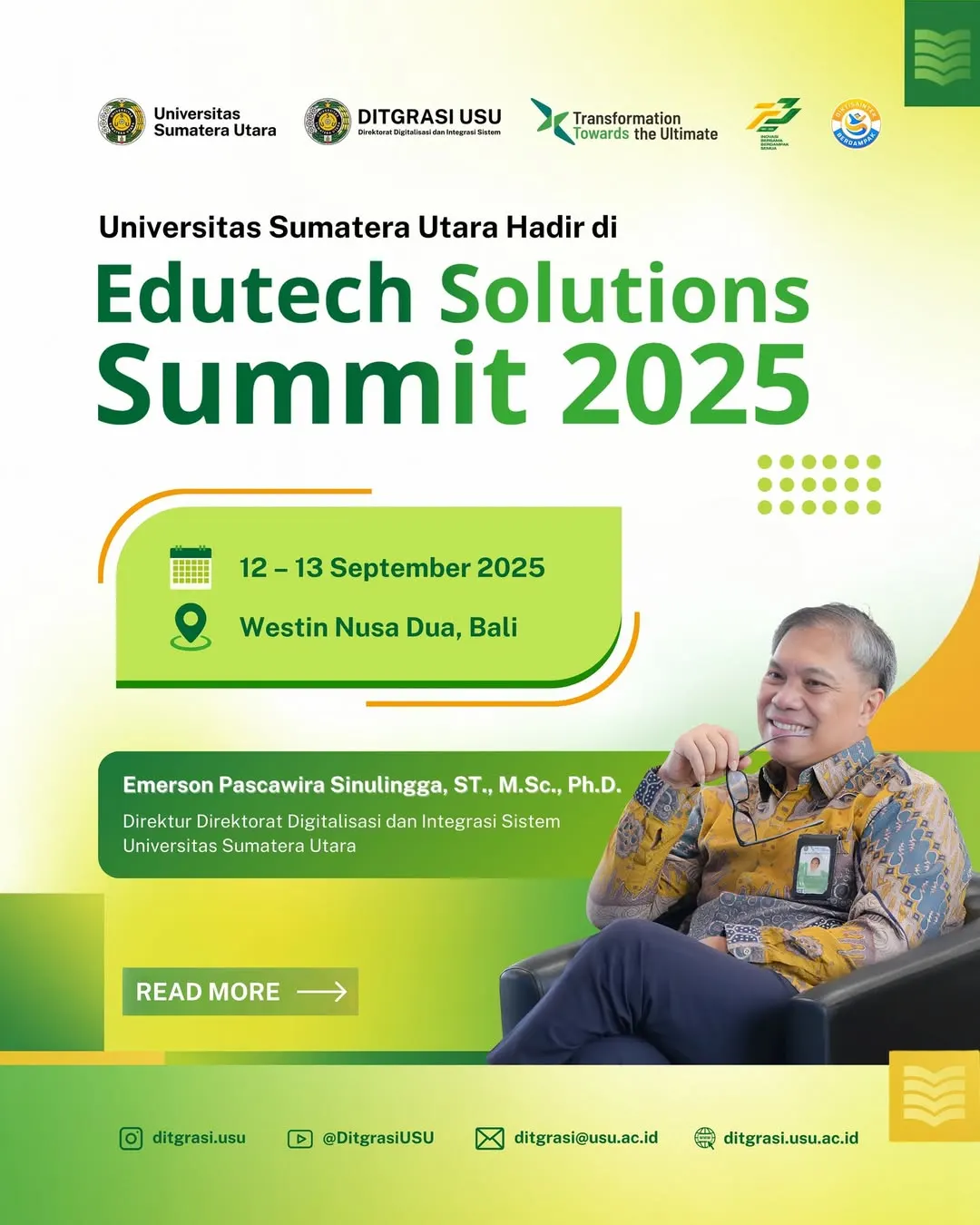 USU Berpartisipasi dalam Edutech Solutions Summit 2025
