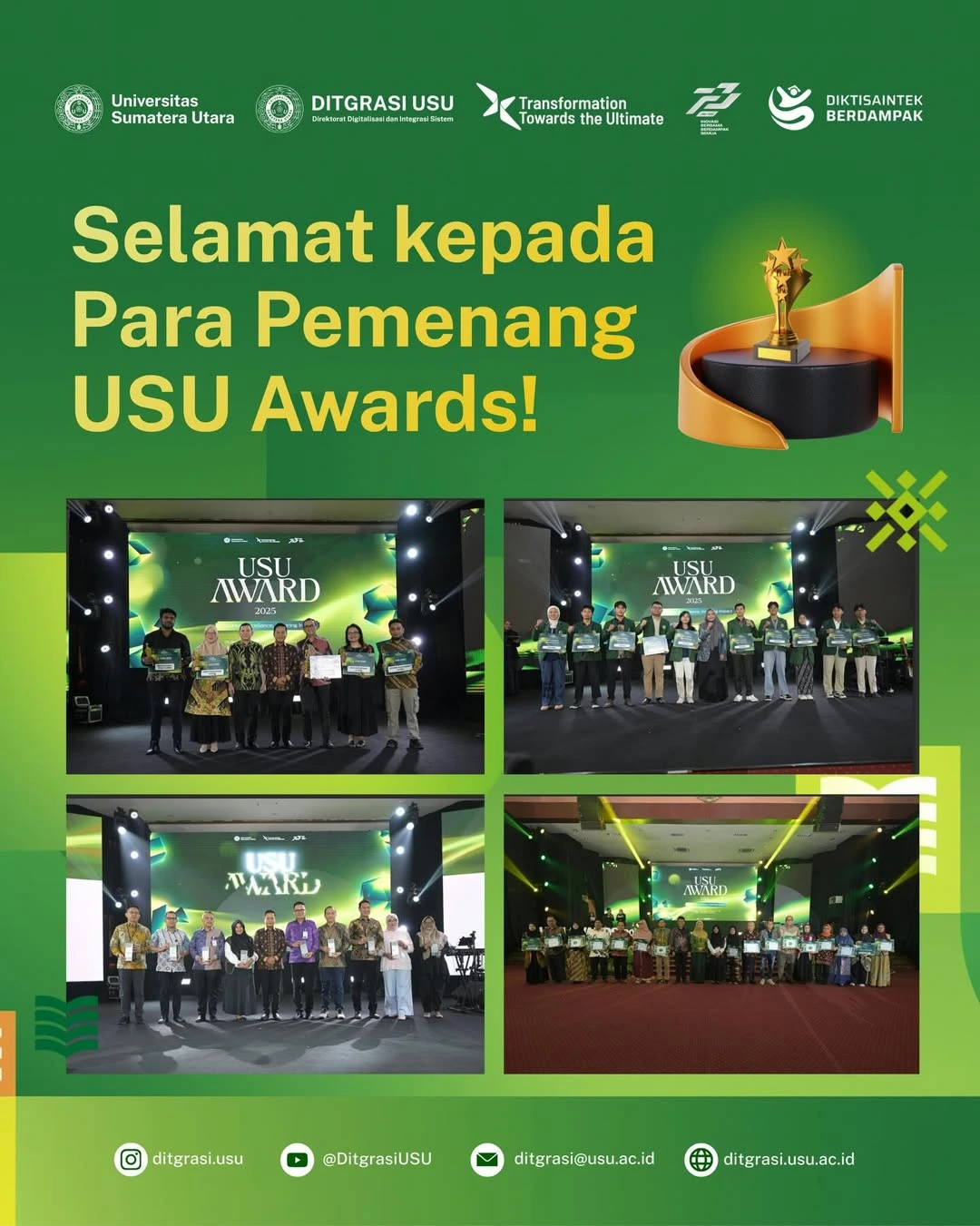 Universitas Sumatera Utara Apresiasi Para Pemenang USU Awards