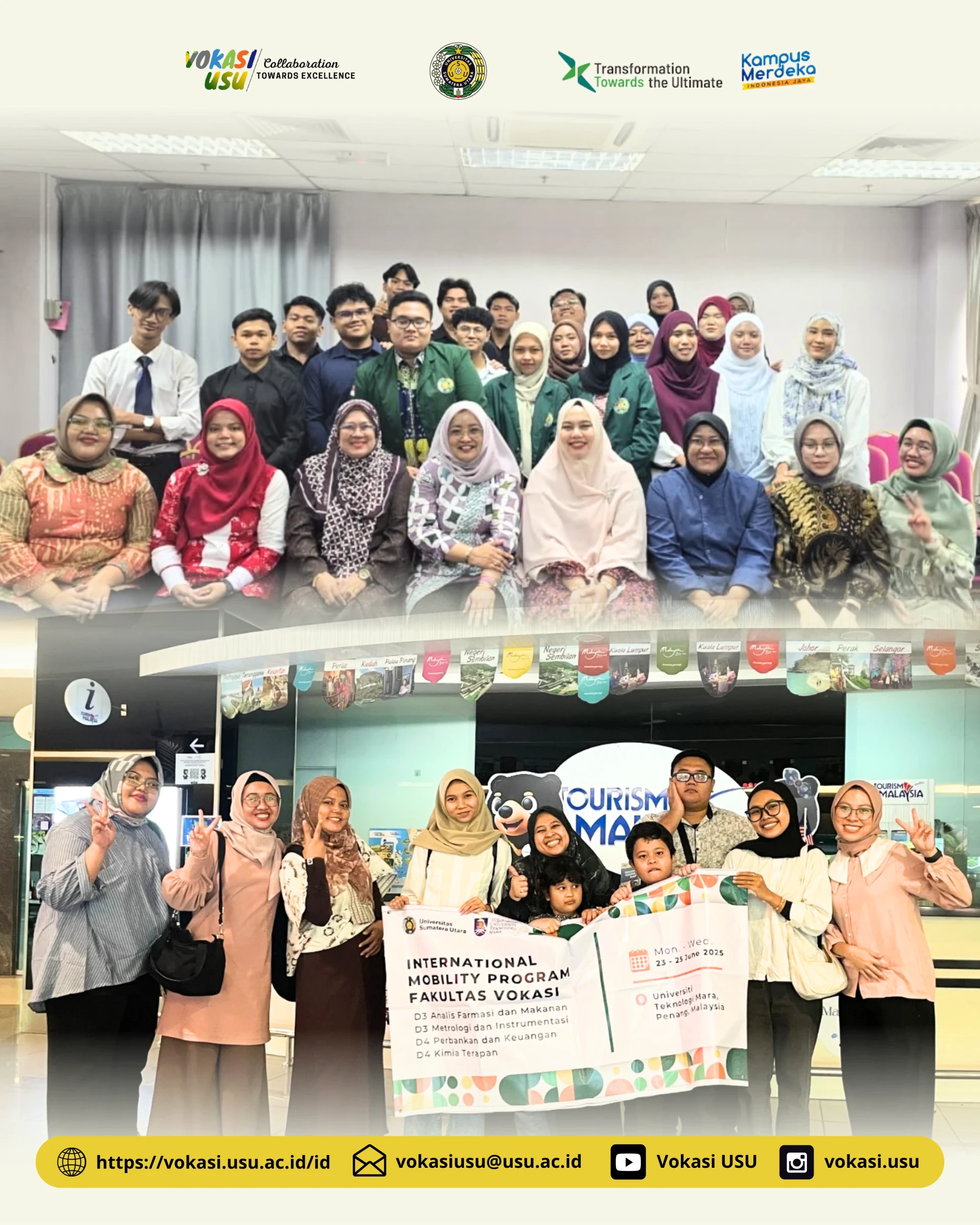 International Mobility Program: Vokasi USU x UiTM Pulau Pinang