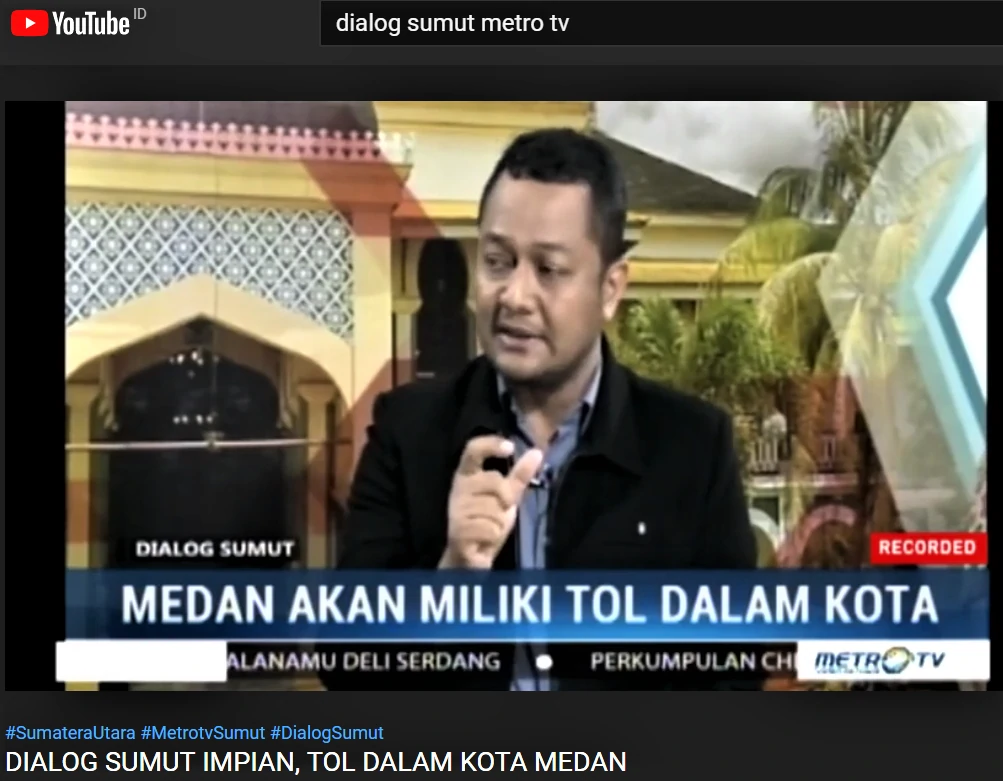 Ketua Departemen Teknik Sipil USU menjadi Narasumber pada Dialog Sumut, Metro TV