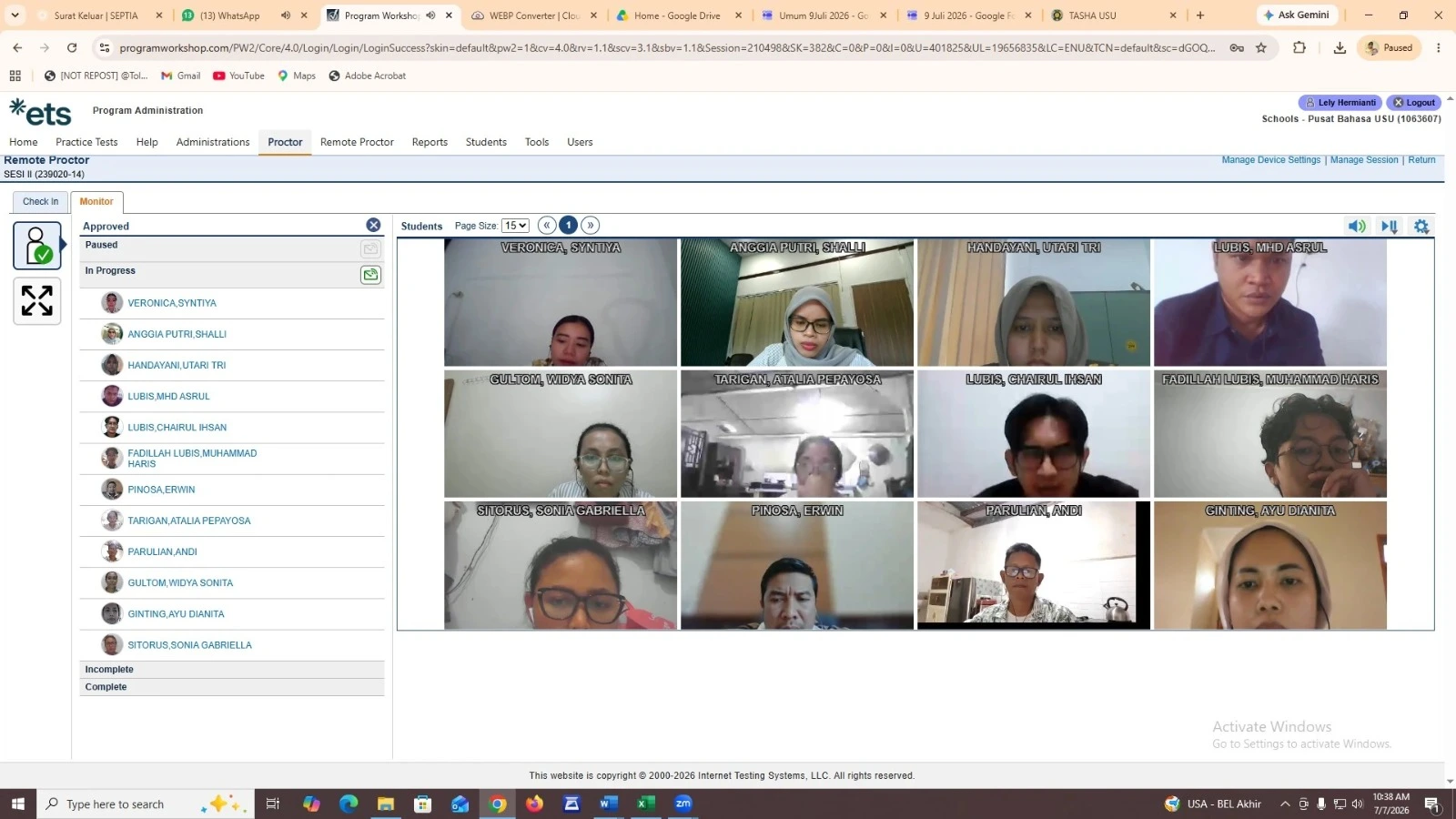 PELAKSANAAN TOEFL ITP ONLINE DAN ONSITE - 7 JULI 2026