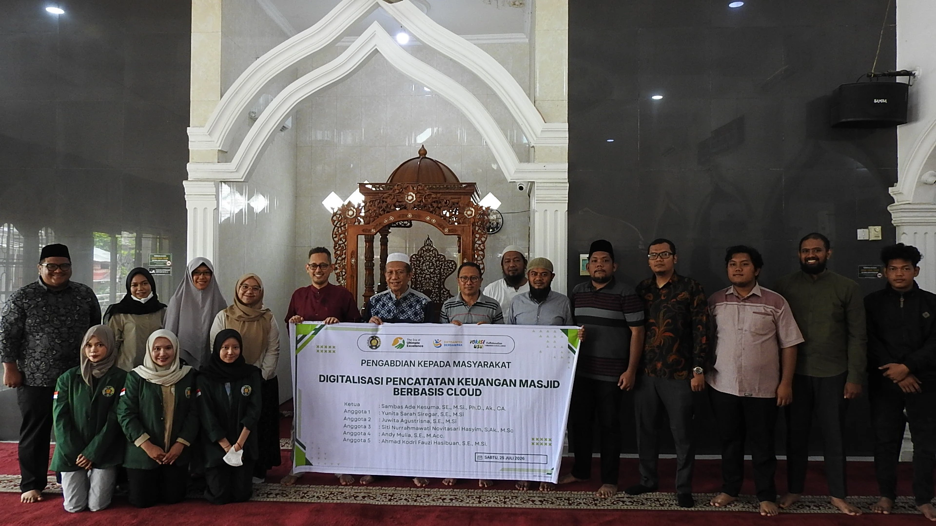 PkM Program Studi Akuntansi Sektor Publik Dorong Tata Kelola Keuangan Masjid yang Akuntabel melalui Digitalisasi Pencatatan Berbasis Cloud