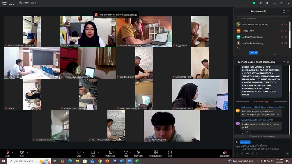TOEFL ITP ONSITE AND ONLINE IMPLEMENTATION - 8 JUNE 2026