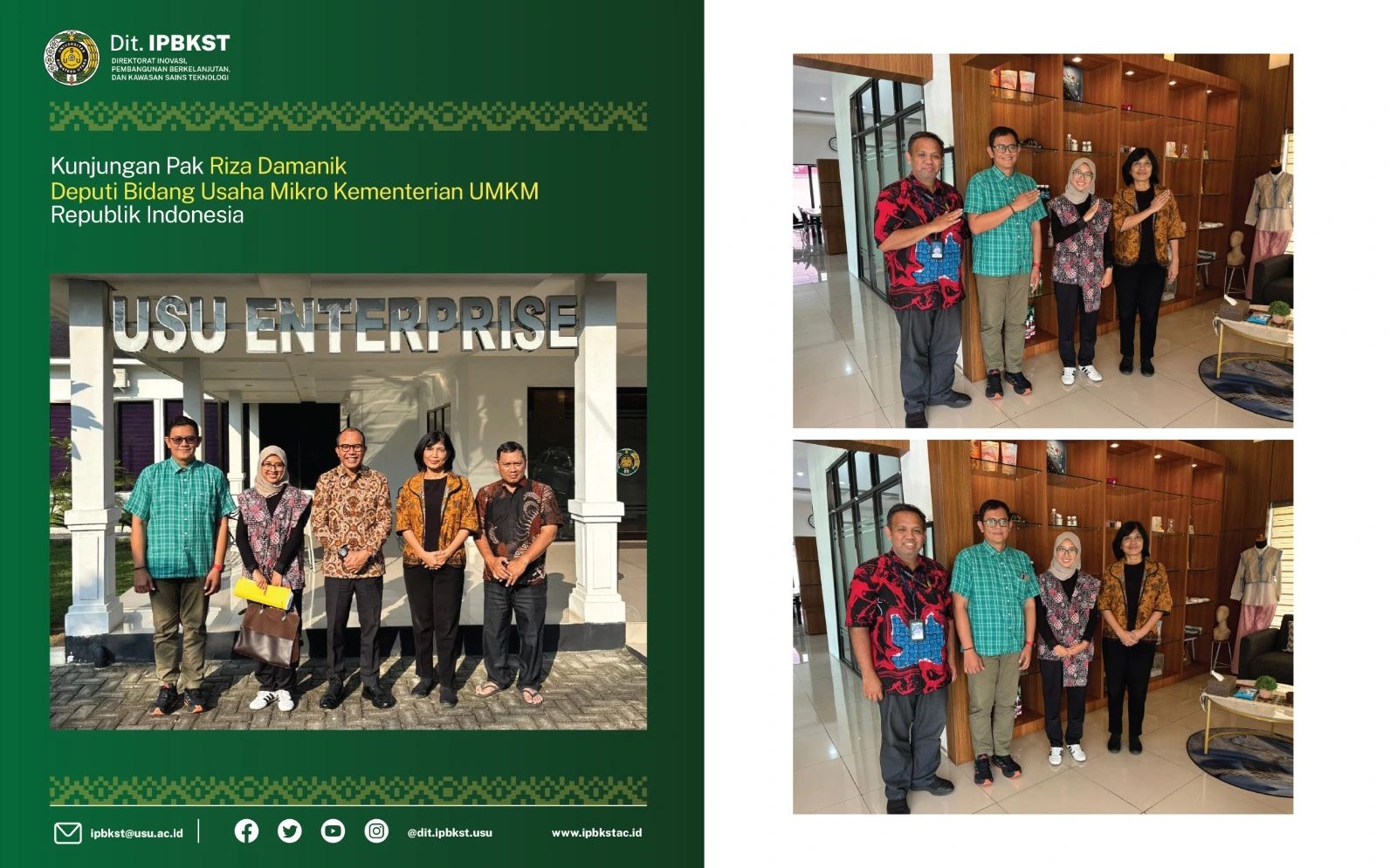 DIT IPBKST USU Terima Kunjungan Deputi Bidang Usaha Mikro Kementerian UMKM, Perkuat Kolaborasi Pengembangan Ekosistem Kewirausahaan