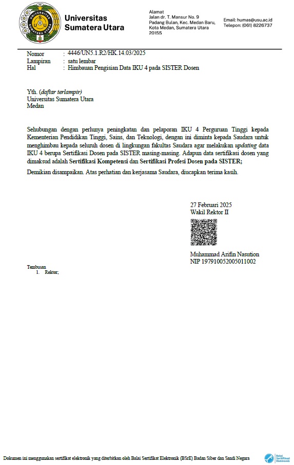 Appeal to Input IKU 4 Data on Lecturer's SISTER