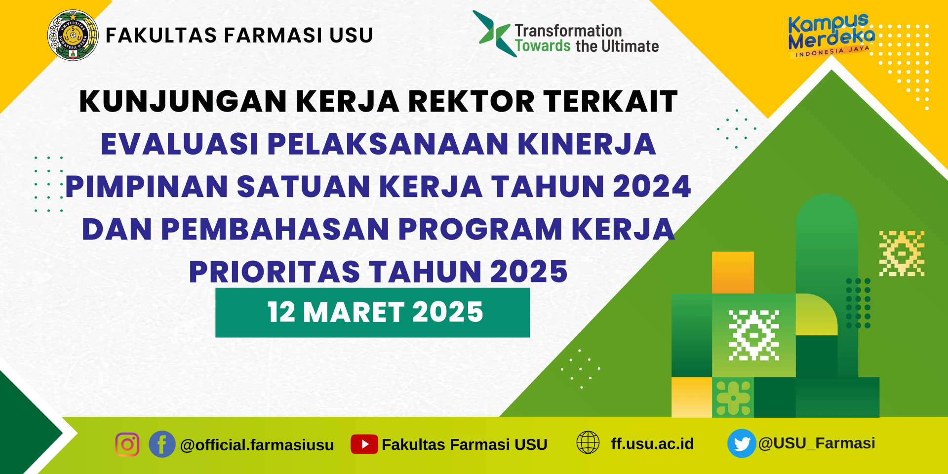 Rector's Working Visit to the USU Faculty of Pharmacy in 2025