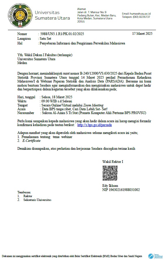 Webinar on Statistical Presentation and Data Analysis (PARSADA)