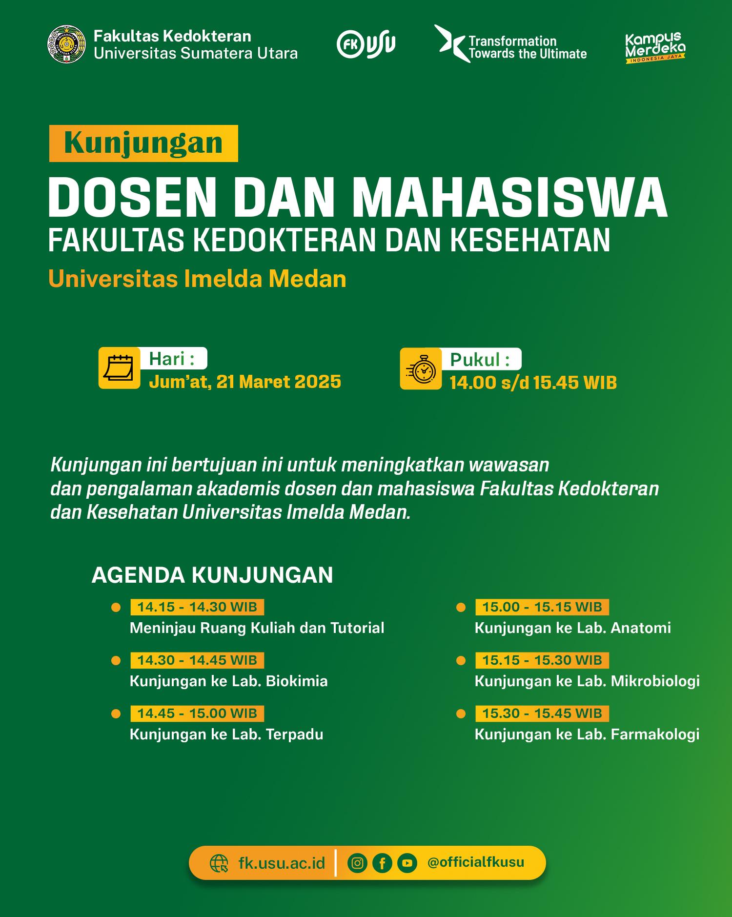 Kunjungan Dosen Dan Mahasiswa Fakultas Kedokteran Dan Kesehatan Uim ...
