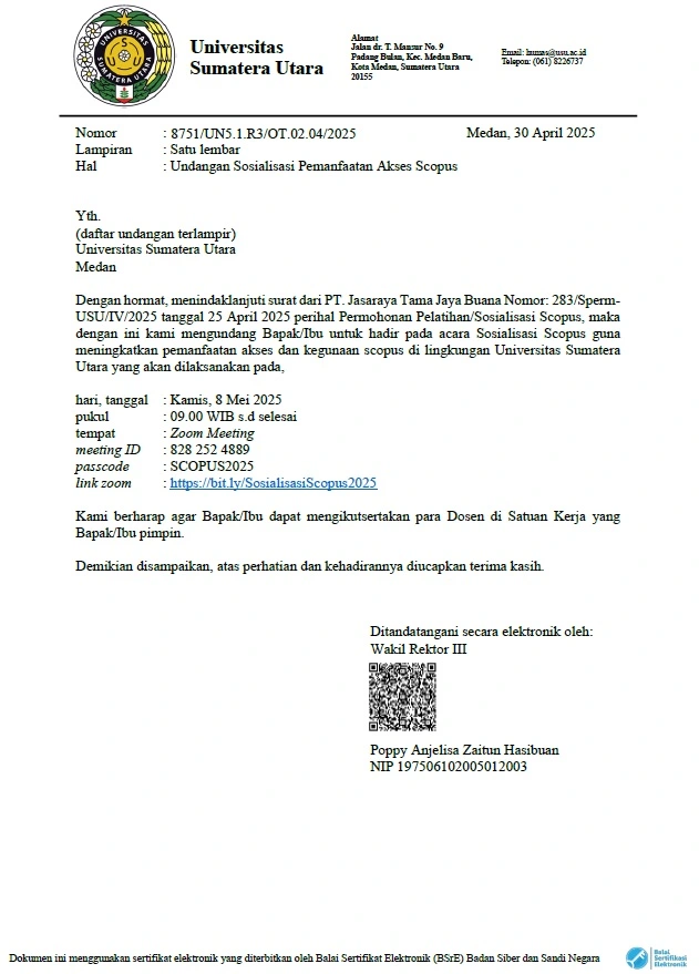 Invitation to Socialization of Scopus Access Utilization