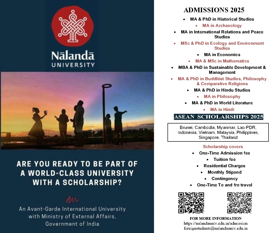 Nalanda University ASEAN Scholarships 2025