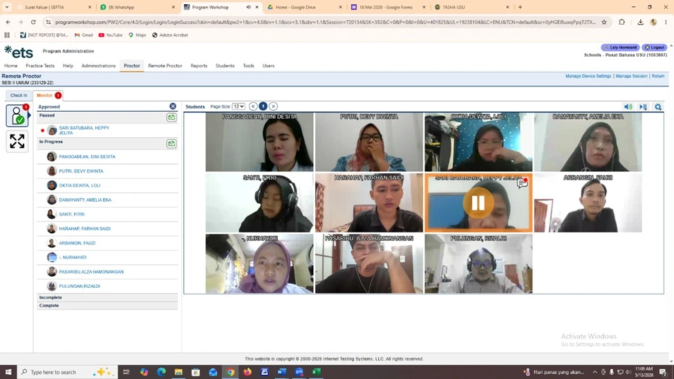 PELAKSANAAN TOEFL ITP ONLINE DAN ONSITE - 13 MEI 2026