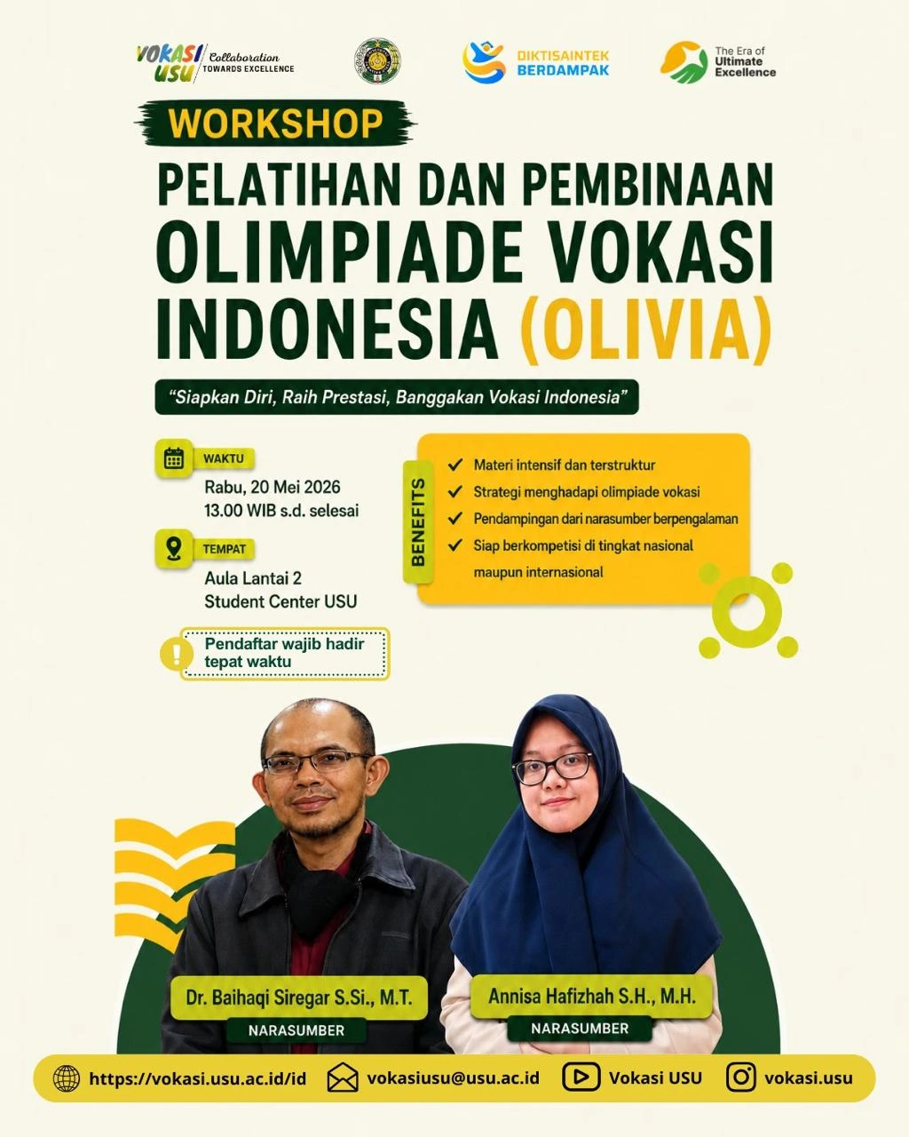 Workshop Pelatihan dan Pembinaan Olimpiade Vokasi Indonesia (OLIVIA) Fakultas Vokasi USU