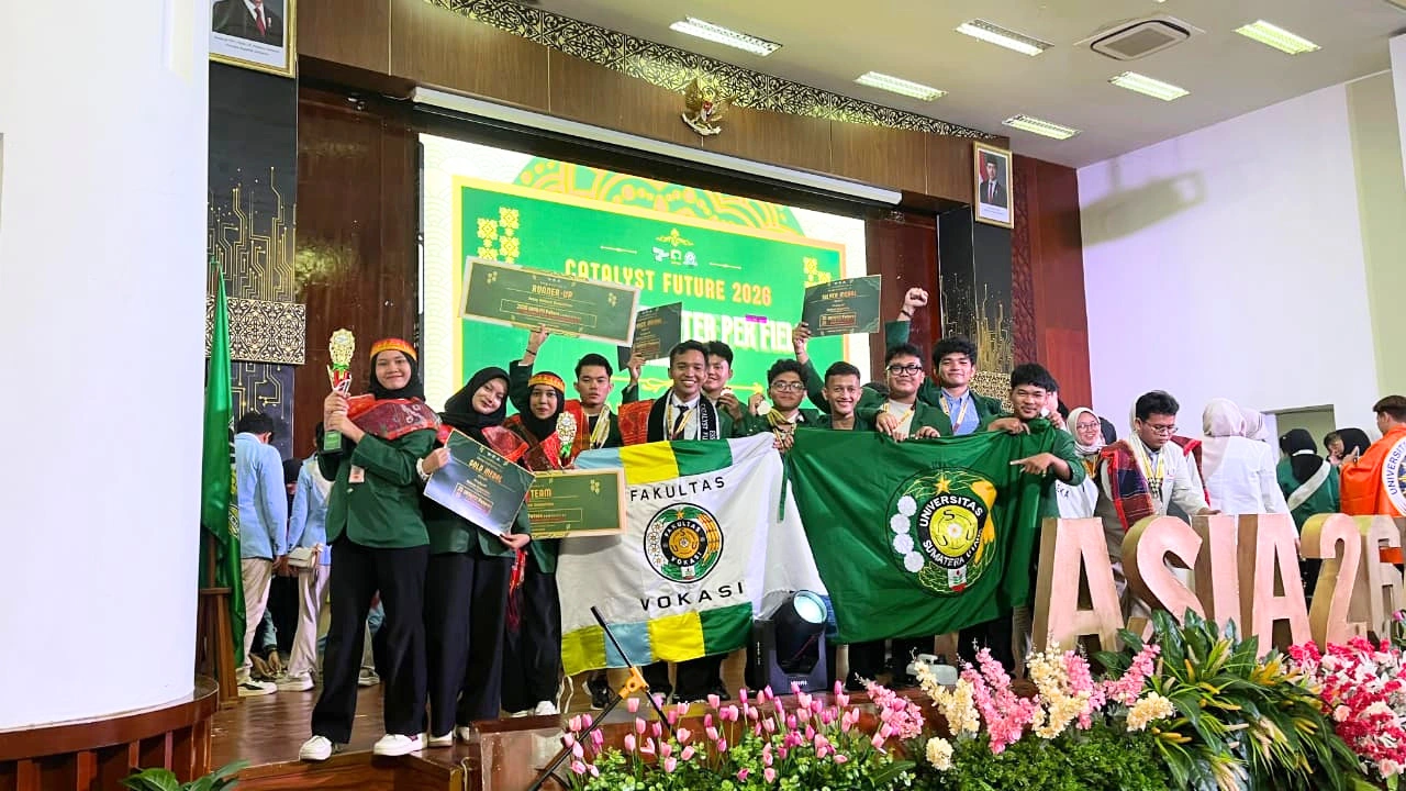 Mahasiswa D4 Statistika Fakultas Vokasi USU Raih Prestasi pada National Essay and Business Plan Catalyst Future Competition 2026