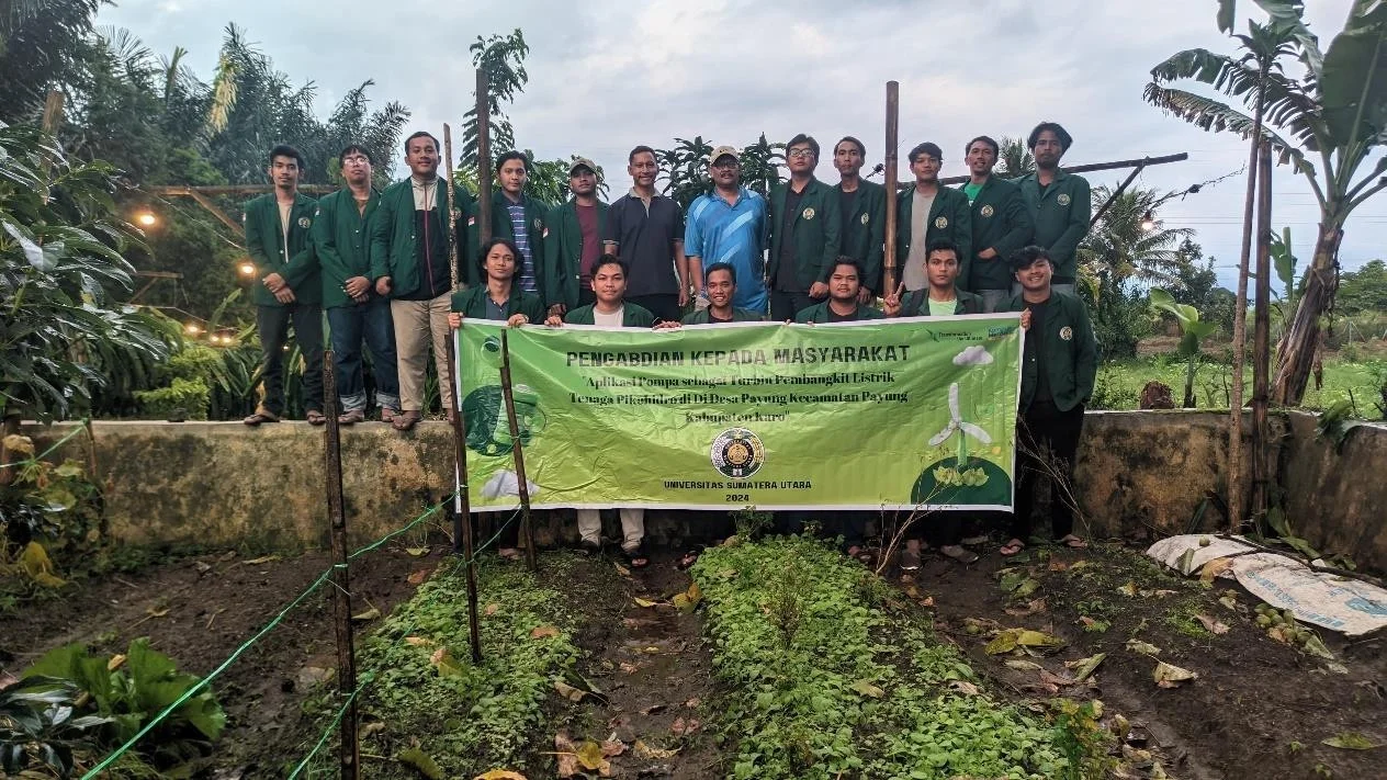 Aplikasi Pompa sebagai Turbin Pembangkit Listrik Tenaga Pikohidro di Desa Payung, Kecamatan Payung, Kabupaten Karo
