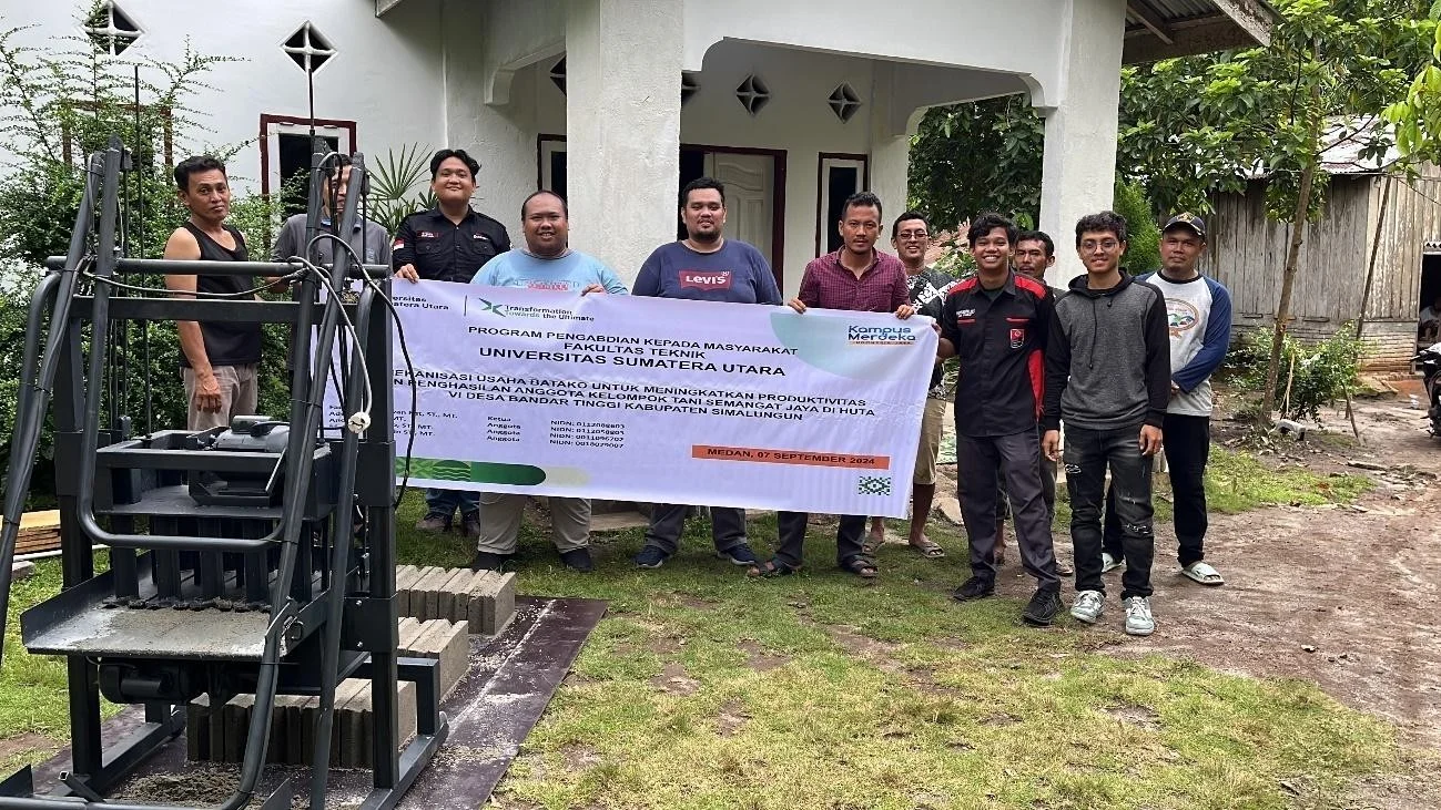 Community Service Program “Mechanization of Brick-Making Business to Increase Productivity and Income of the Semangat Jaya Farmers Group in Huta VI, Bandar Tinggi Village, Simalungun Regency”