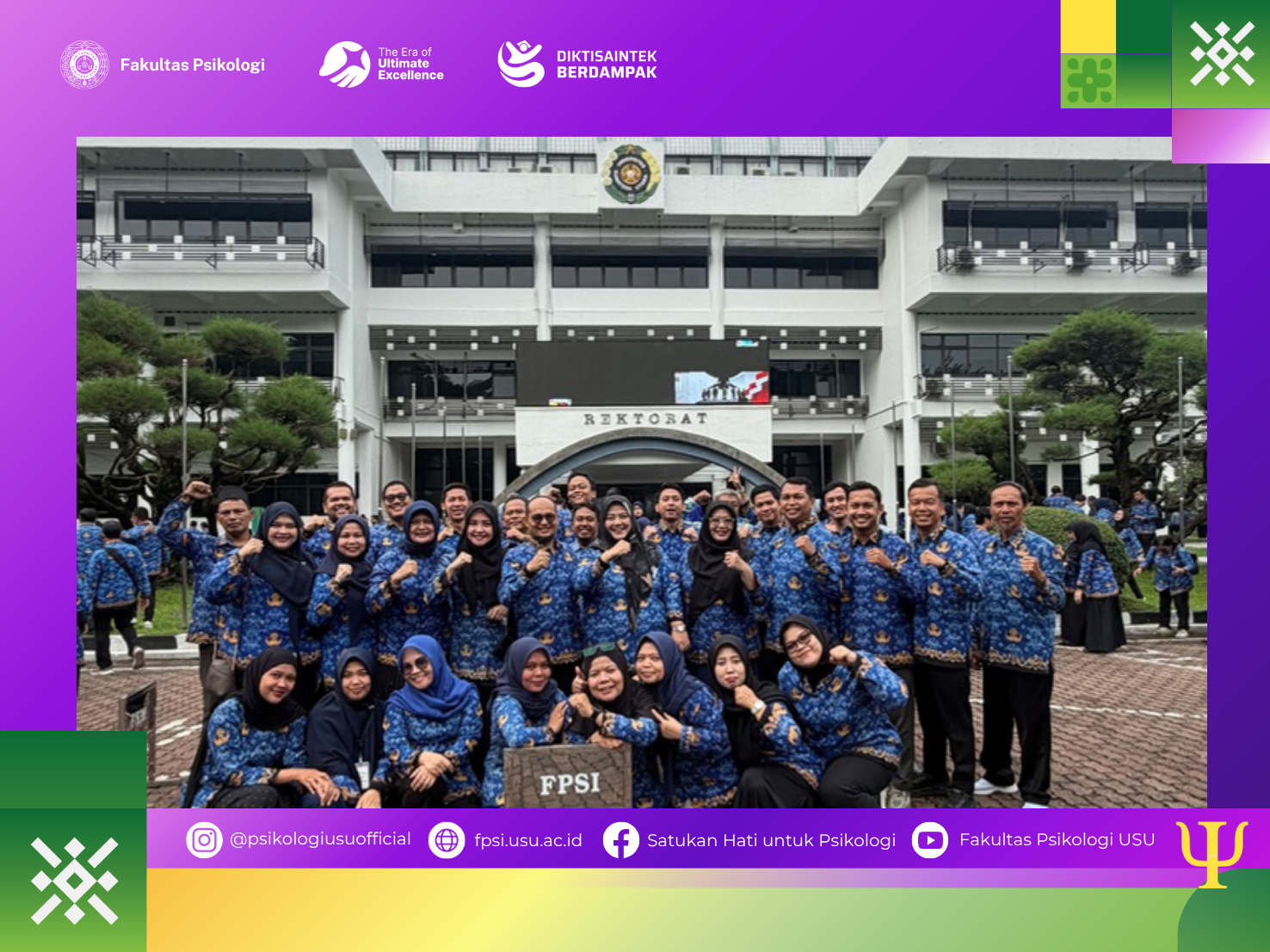 Satukan Hati untuk Psikologi: Potret Setelah Upacara Peringatan Hari Kesaktian Pancasila Fakultas Psikologi USU