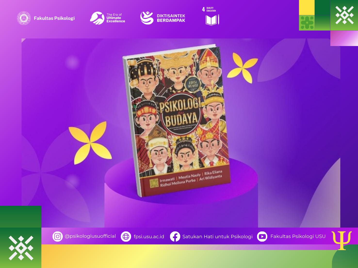 Hadirkan Buku Psikologi dan Budaya, Dosen Fakultas Psikologi USU Angkat Kearifan Lokal dan Modernitas dalam Memahami Kompleksitas Jiwa dan Perilaku Manusia