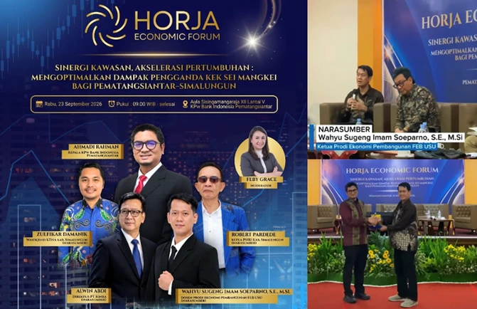 Dosen Prodi Ekonomi Pembangunan FEB USU Menjadi Narasumber pada Kegiatan Horja Economic Forum 2026