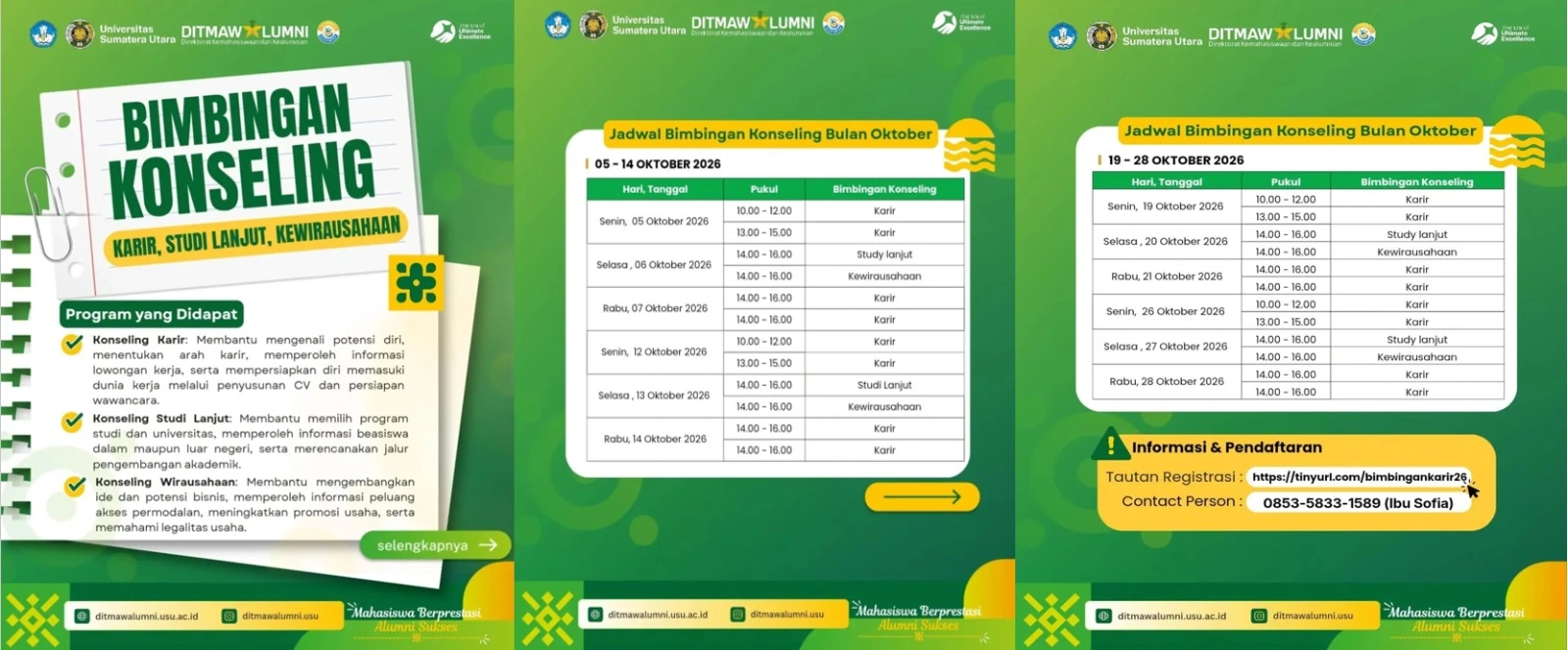 Bimbingan Konseling di Bulan Oktober mengenai Karir, Studi Lanjut, Kewirausahaan