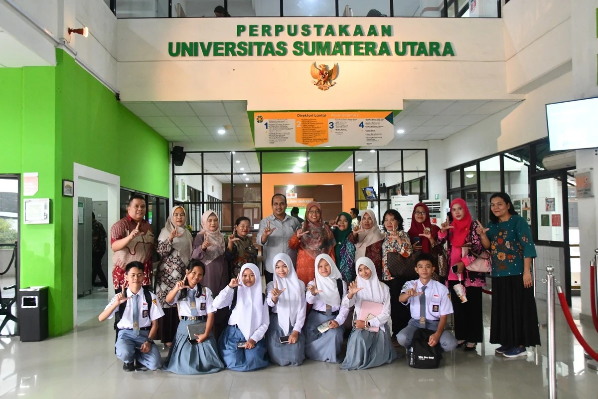 Perpustakaan USU Jadi Ruang Berbagi Inspirasi, SMA Negeri 1 Perbaungan Lakukan Studi Banding
