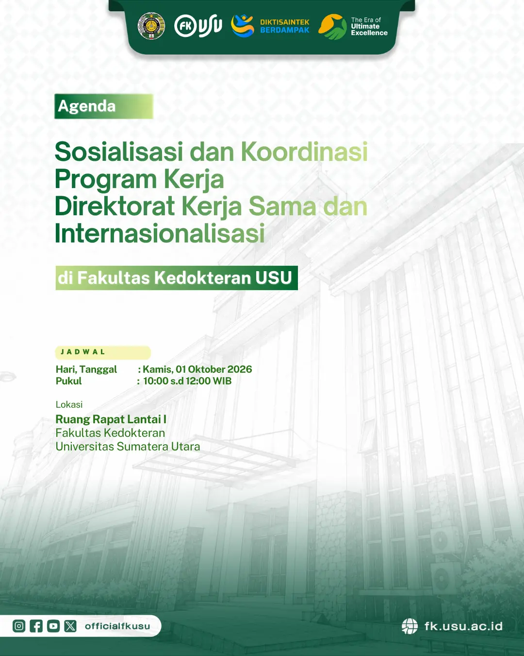Sosialisasi dan Koordinasi Program Kerja Direktorat Kerja Sama dan Internasionalisasi
