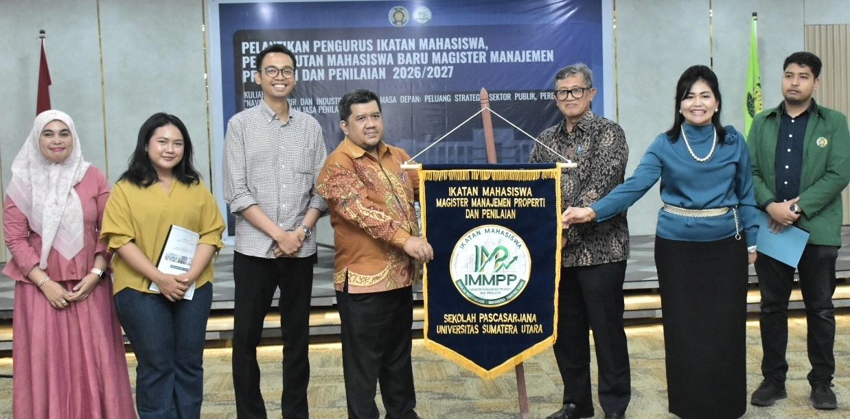 Prof. Elisabet Siahaan Resmi Melantik Heriyadi Simamora Sebagai Ketua Ikatan Mahasiswa MMPP SPs USU 2026–2027