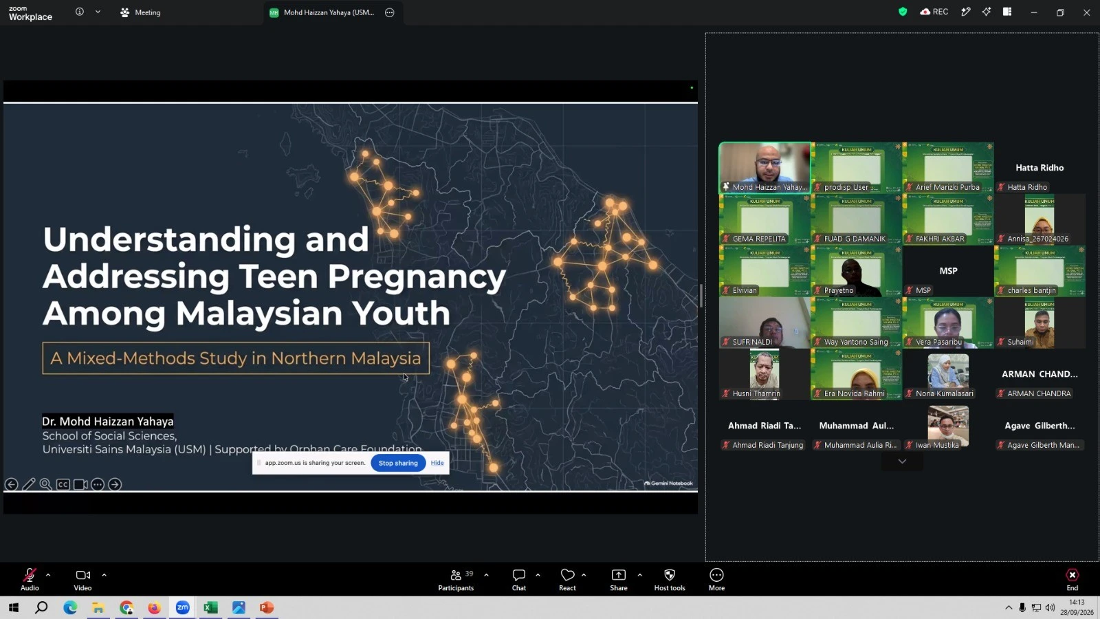 KULIAH UMUM: "Understanding and Addressing Teen Pregnancy Among Malaysian Youth: A Mixed-Methods Study"