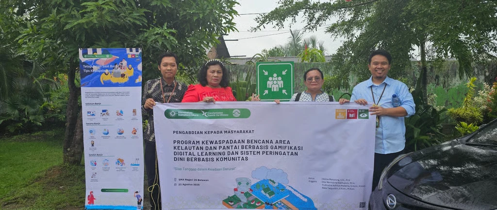 Program Studi Teknik Informatika  Vokasi Universitas Sumatera Utara Edukasi Mitigasi Bencana di SMA Negeri 20 Medan Belawan Melalui Gamifikasi Digital