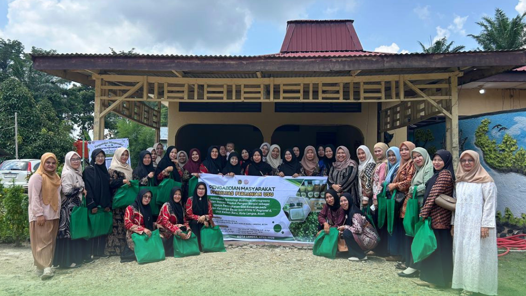 Addressing Children’s Reluctance to Eat Vegetables, Faculty of Agriculture USU Lecturer Introduces Microgreens to IKBI PTPN IV Regional VI Kebun Baru Unit in Langsa