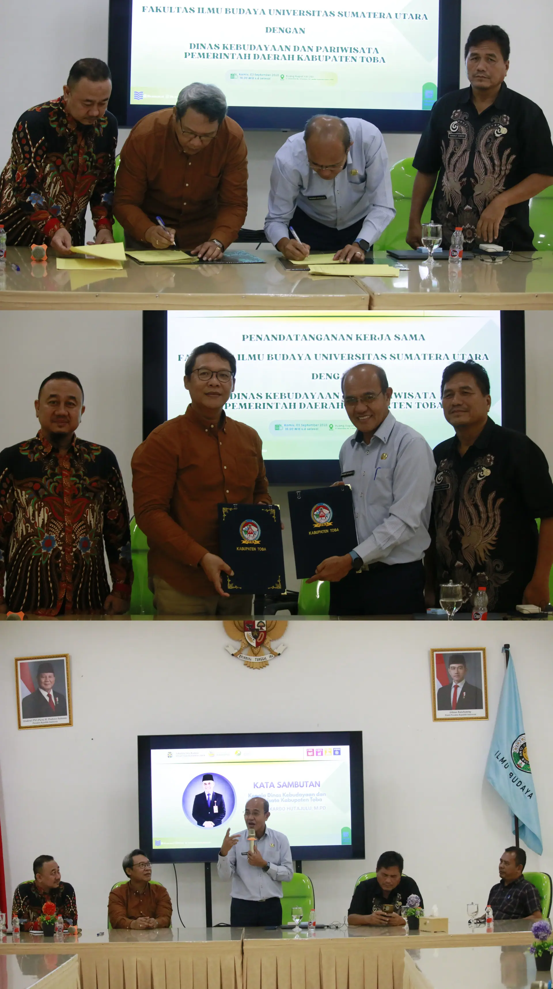 FIB USU dan Pemkab Toba Tandatangani MoA, Perkuat Kolaborasi Pengembangan Kebudayaan dan Pariwisata