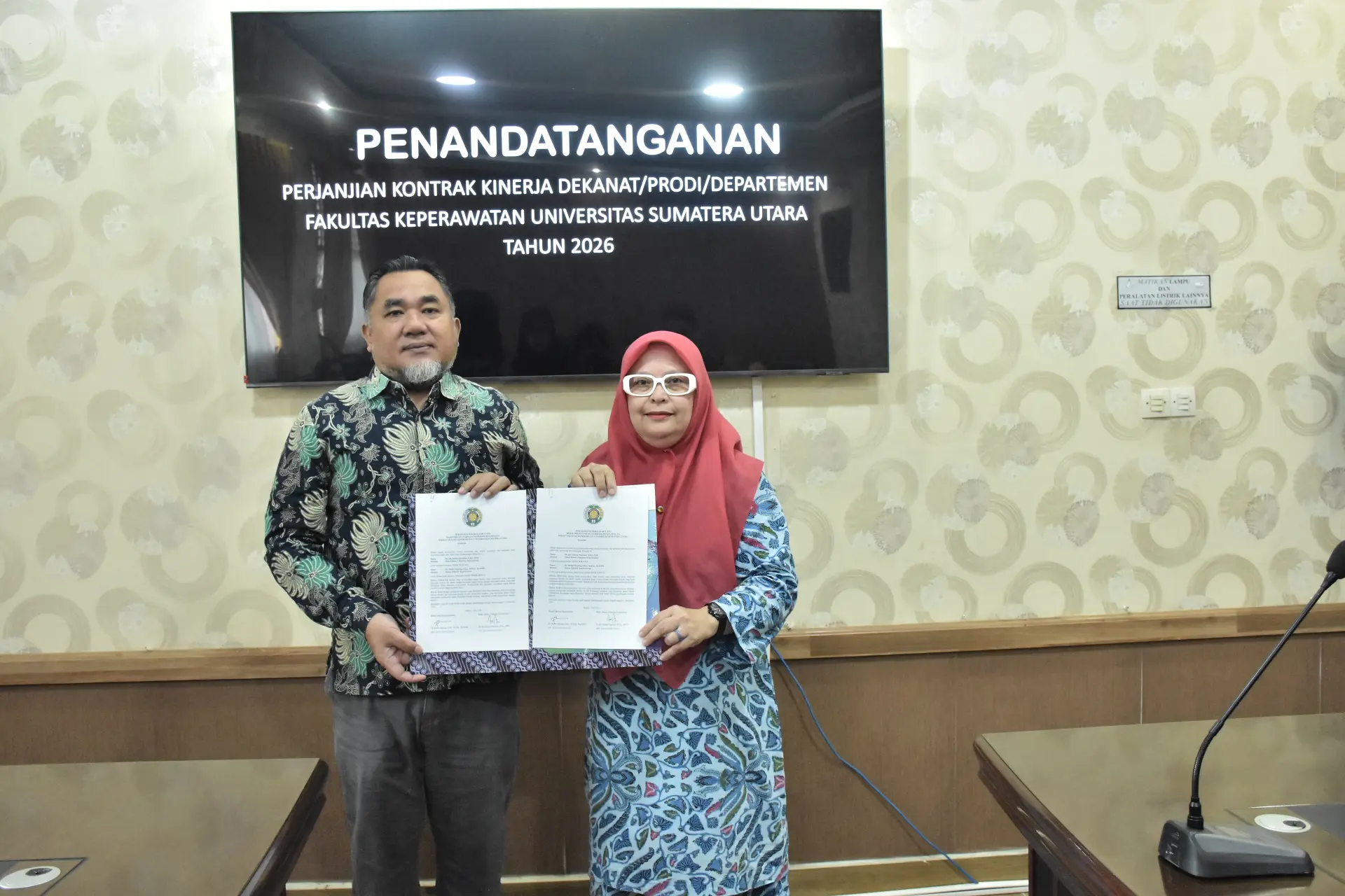 Fakultas Keperawatan Laksanakan Penandatanganan Kontrak Kinerja Dekanat, Program Studi, dan Departemen tahun 2026