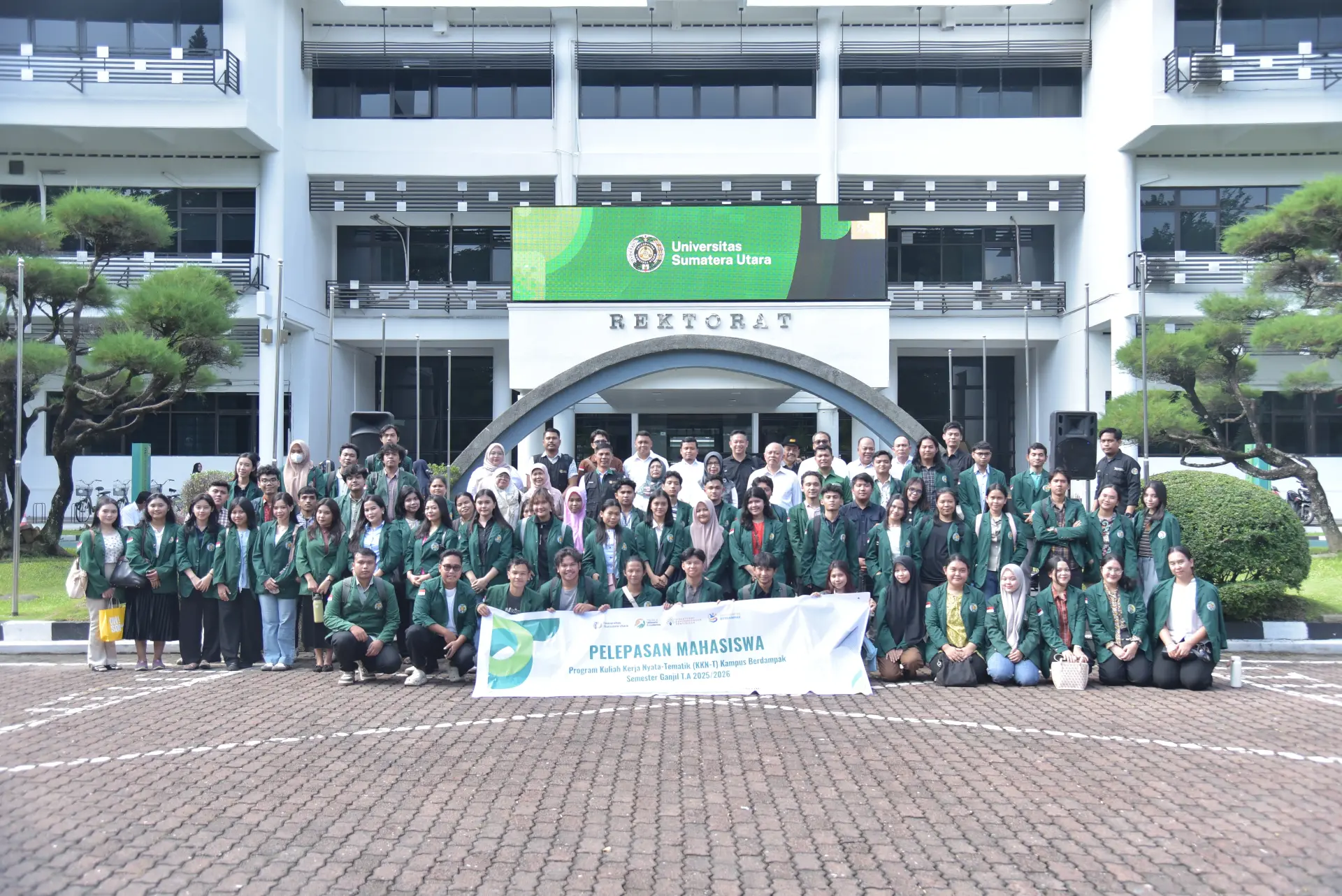 USU Lepas 73 Mahasiswa Peserta KKN-T Kampus Berdampak di Kabupaten Simalungun