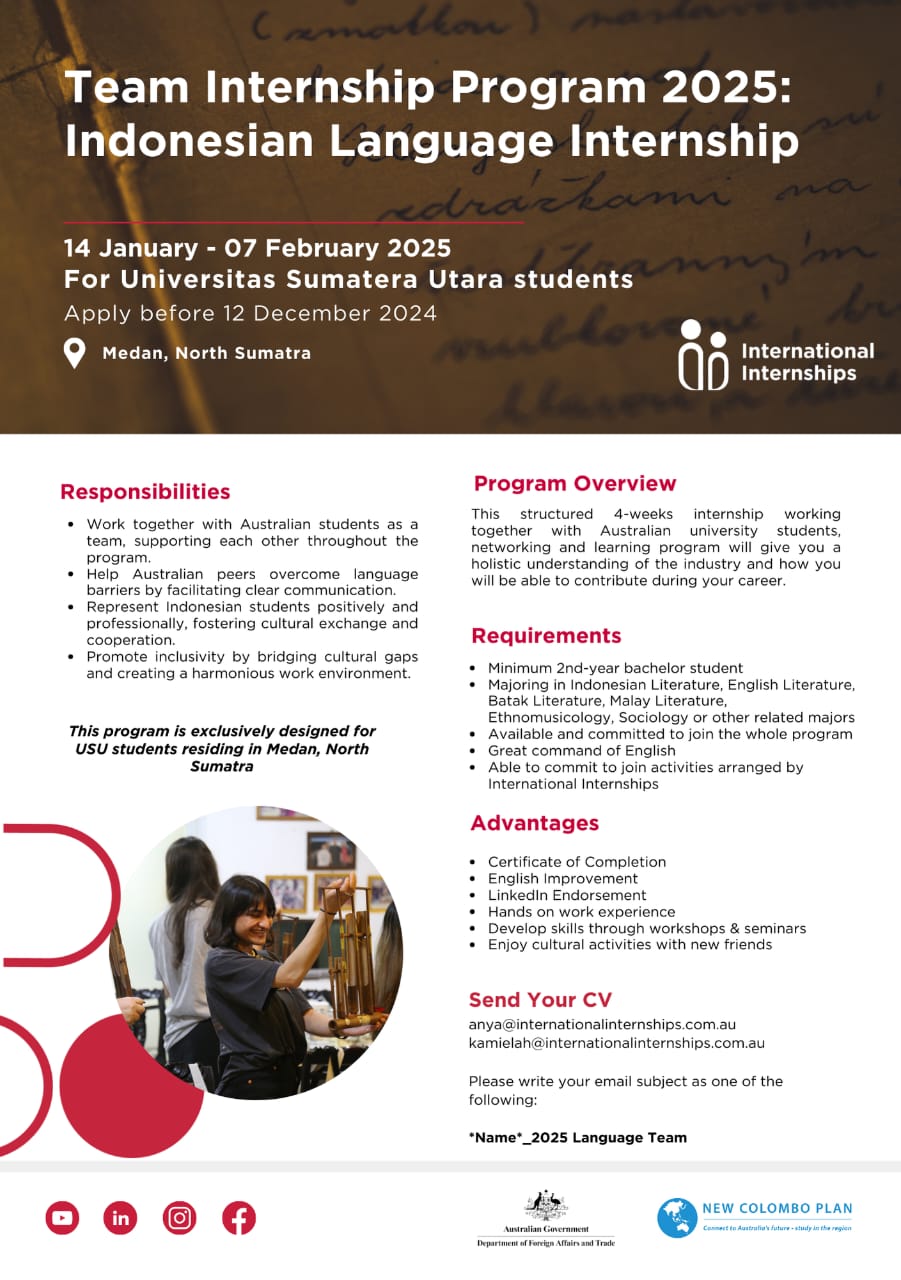 Team Internship Program 2025: Indonesian Language Internship | Pusat ...